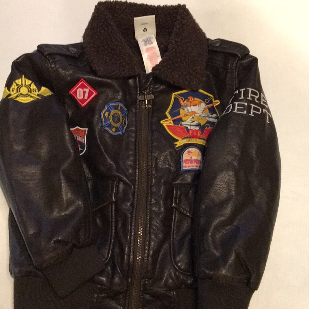 Size 4 planes leather like jacket